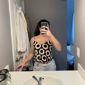 Sunflower crop spaghetti top